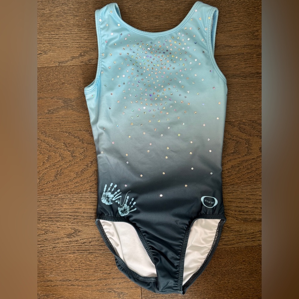 Chalk Warrior Winter Nights profile exclusive gymnastics leotard. AXS
